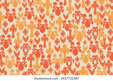 Abstrakte Stoffmotivmuster, abstrakte Ikat, abstrakte Hintergründe, Teppichmotive.