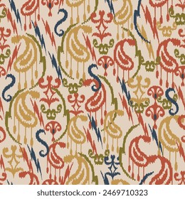 motivos abstractos de tela, ikat abstracto, fondos abstractos, motivos de alfombra.
