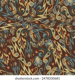 motivos abstractos de tela, ikat abstracto, fondos abstractos, motivos de alfombra.
