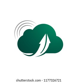 abstract cloud arrow logo design template elements illustration vector design