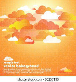Abstract Cloud Background puzzle jigsaw