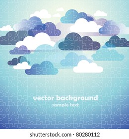 Abstract Cloud Background puzzle jigsaw