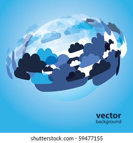 Abstract Cloud Background Vector