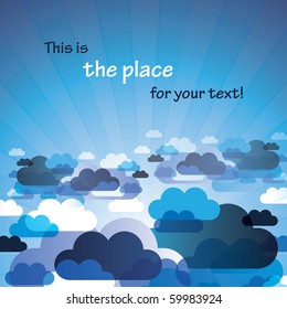 Vector de fondo de nube abstracto