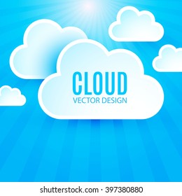 Abstract Cloud Background. Vector illustration