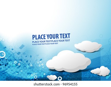Abstract Cloud Background Vector illustration.