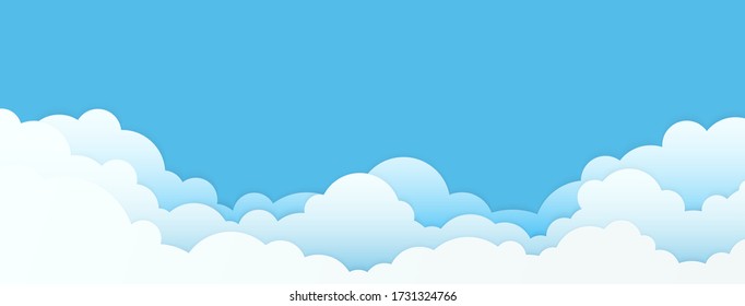 Abstract cloud banner background. vector illustration