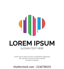 Abstract Cloud and Colorful Logo Design Premium Vector