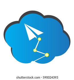 Abstract cloud computing graphic design, Vector illustration