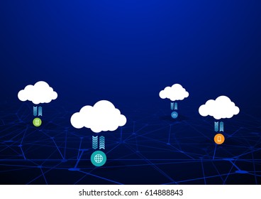 Abstract cloud connection vector design