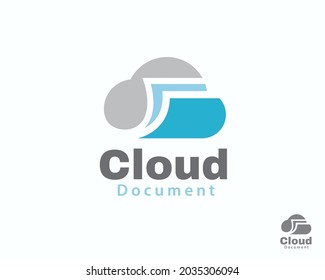 abstract cloud data paper business logo icon symbol illustration