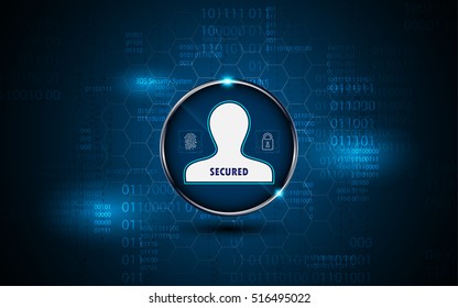 abstract cloud data security technology concept background