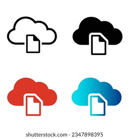 Abstract Cloud Data Silhouette Illustration, can be used for business designs, presentation designs or any suitable designs.