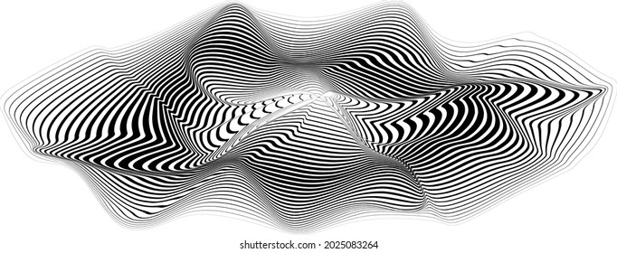 Abstract cloud . Flow lines background . Fluid wavy shape .Striped linear pattern . Music sound wave . Vector illustration