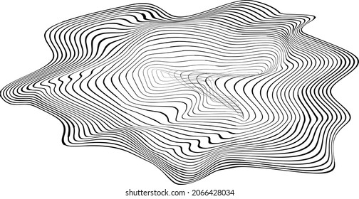 Abstract cloud . Flow lines background . Fluid wavy shape .Striped linear pattern . Music sound wave . Vector illustration