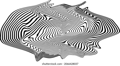 Abstract cloud . Flow lines background . Fluid wavy shape .Striped linear pattern . Music sound wave . Vector illustration