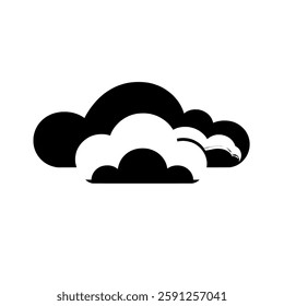 Abstract Cloud Formation. A Dramatic Black and White Sky Illustration