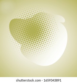 Abstract Cloud Geometric Shapes Dots on Fluid Gradient Elements