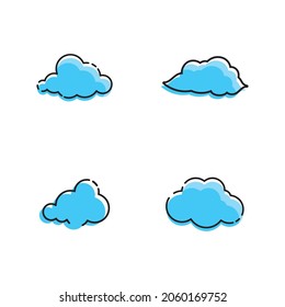 Abstract cloud logo icon vector template design