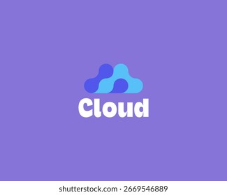 Logotipo Abstractas de la nube. Signo de pronóstico de Clima universal. Signo de Vector de datos de Descarga.