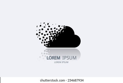 Abstract cloud logo. Vector logotype design.