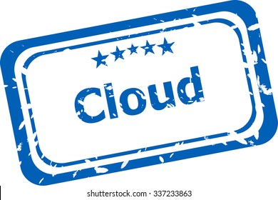 abstract cloud on stamp signs, web symbols and icons. vector illustration