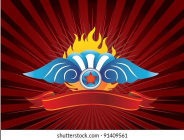 Abstract Cloud on sunbeam background