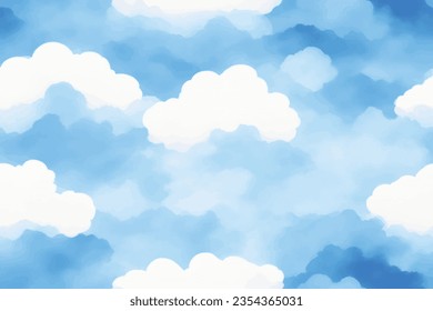 Abstract cloud seamless pattern.Beautiful could seamless pattern for Background,texture and wallpaper.Colorful could seamless pattern design for decoration.