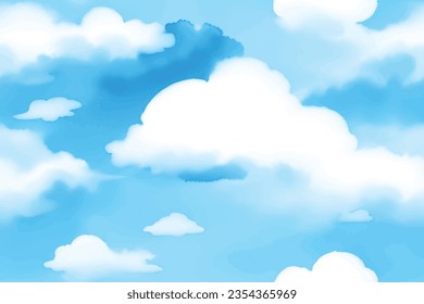 Abstract cloud seamless pattern.Beautiful could seamless pattern for Background,texture and wallpaper.Colorful could seamless pattern design for decoration.