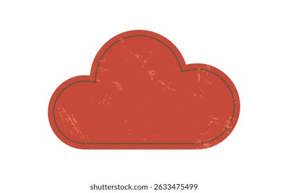 Icono de forma de nube Abstractas. Figura moderna con textura grunge y estilo vintage. Este elemento brutalista presenta un diseño plano y una estética y2k, perfecto para aplicaciones gráficas de moda.