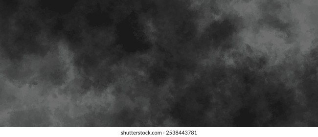 Nube Abstractas de Smoke y niebla creando una atmósfera oscura misteriosa sobre un fondo negro
