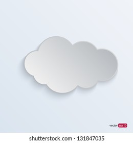 Abstract cloud for social networks on gray background. Cloud computing concept. Vector illustration