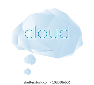 Abstract cloud speech bubble in fractal vector graphics
