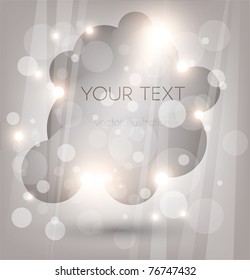 Abstract Cloud storefront. You can change colors for the background, eps10 vector
