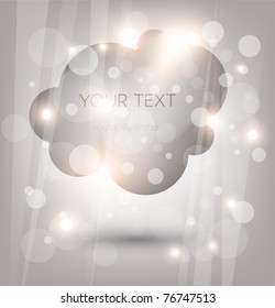 Abstract Cloud storefront. You can change colors for the background, eps10 vector