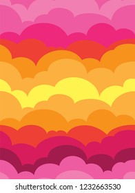 Abstract cloud sweet colorful seamless pattern design background