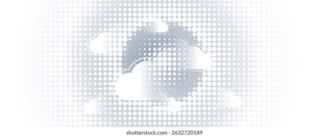 Abstract cloud technology background. Futuristic network computing