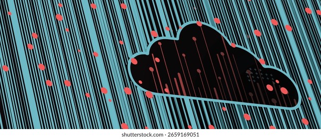 Abstract cloud technology background. Futuristic network computing