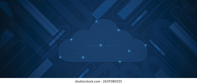 Resumo da tecnologia de nuvem. Computação em rede futurista