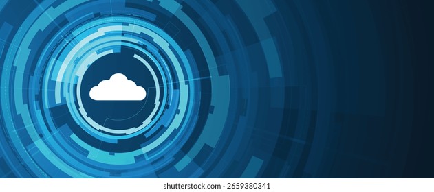 Fondo Abstractas de la tecnología de la nube. Computación en red futurista