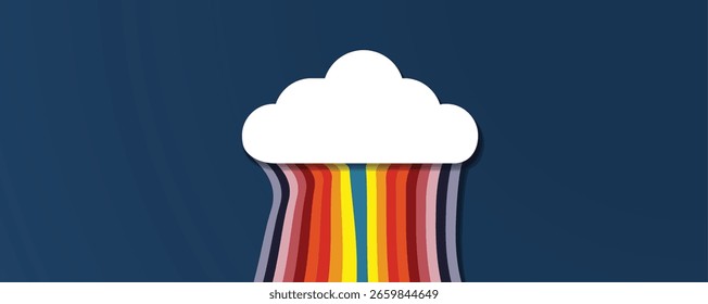 Abstract cloud technology background. Futuristic network computing