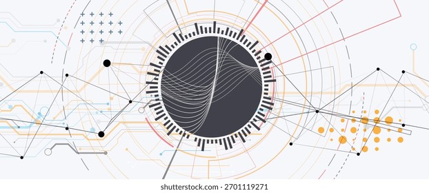 Abstract cloud technology background. Futuristic network computing