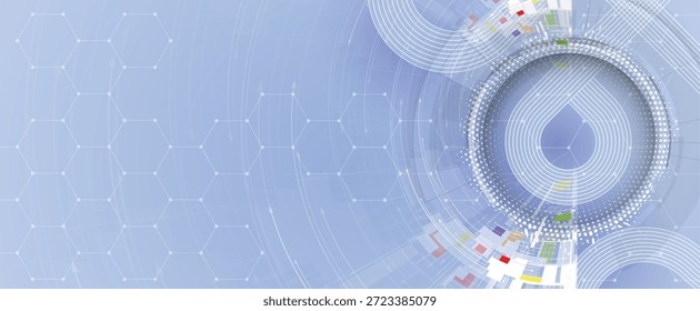 Abstrakter Cloud-Technologie-Hintergrund. Futuristisches Netzwerk-Computing