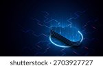 Abstract cloud technology circuit board. Large data center concept. modern cloud storage technology innovation concept background	
