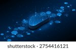 Abstract cloud technology circuit board. Large data center concept. modern cloud storage technology innovation concept background