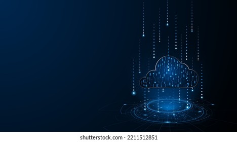 Abstract cloud technology circuit board. Large data center concept. modern cloud storage technology innovation concept background	