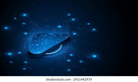 Resumen de la placa de circuito de tecnología en la nube. El concepto de centro de datos de gran tamaño. fondo del concepto de innovación de la tecnología de almacenamiento en la nube moderna	