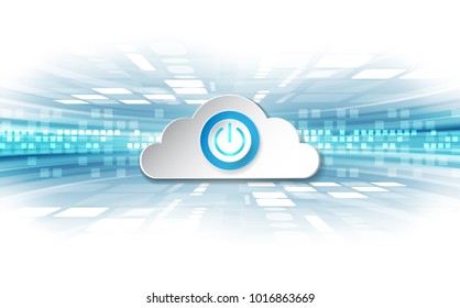 Abstract Cloud Technology In The Future Background, Vector Illustration