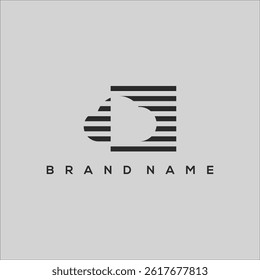 abstract cloud vector logo with modern horizontal lines and suitable for technology
