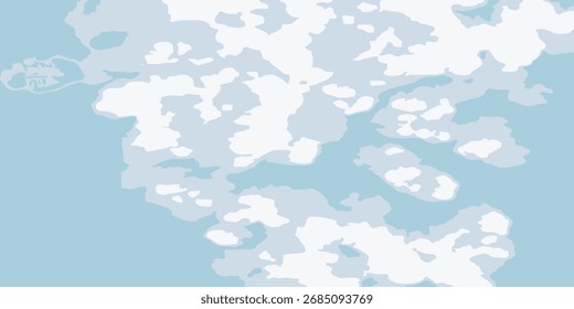 Abstrato padrão tipo nuvem em tons de azul suave e branco, ideal para fundos, texturas, arte abstrata, design de papel de parede e projetos modernos criativos.